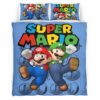 Housse De Couette Mario et Luigi Super Mario 2 Parure de lit Ensemble De Literie