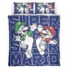 Housse De Couette Mario et Luigi Super Mario 5 Parure de lit Ensemble De Literie
