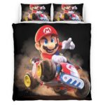 Housse De Couette Mario dans Mario Kart Monde 2 Parure de lit Ensemble De Literie