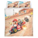 Housse De Couette Mario dans Mario Kart Monde 3 Parure de lit Ensemble De Literie