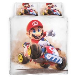 Housse De Couette Mario dans Mario Kart Monde Parure de lit Ensemble De Literie