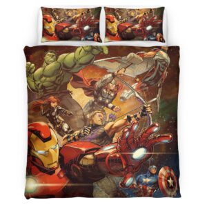 Housse De Couette Avengers Marvel 1001 Parure de lit Ensemble De Literie
