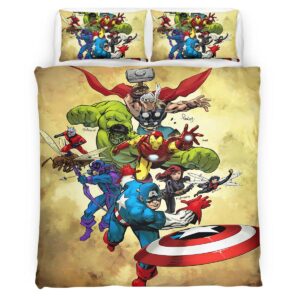Housse De Couette Avengers Marvel 1003 Parure de lit Ensemble De Literie
