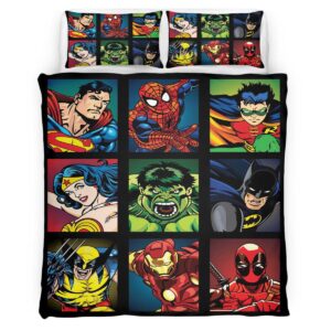 Housse De Couette Avengers Marvel 1019 Parure de lit Ensemble De Literie