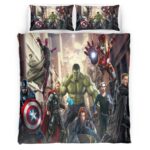 Housse De Couette Avengers Marvel 1023 Parure de lit Ensemble De Literie