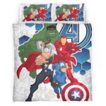 Housse De Couette Avengers Marvel 1028 Parure de lit Ensemble De Literie