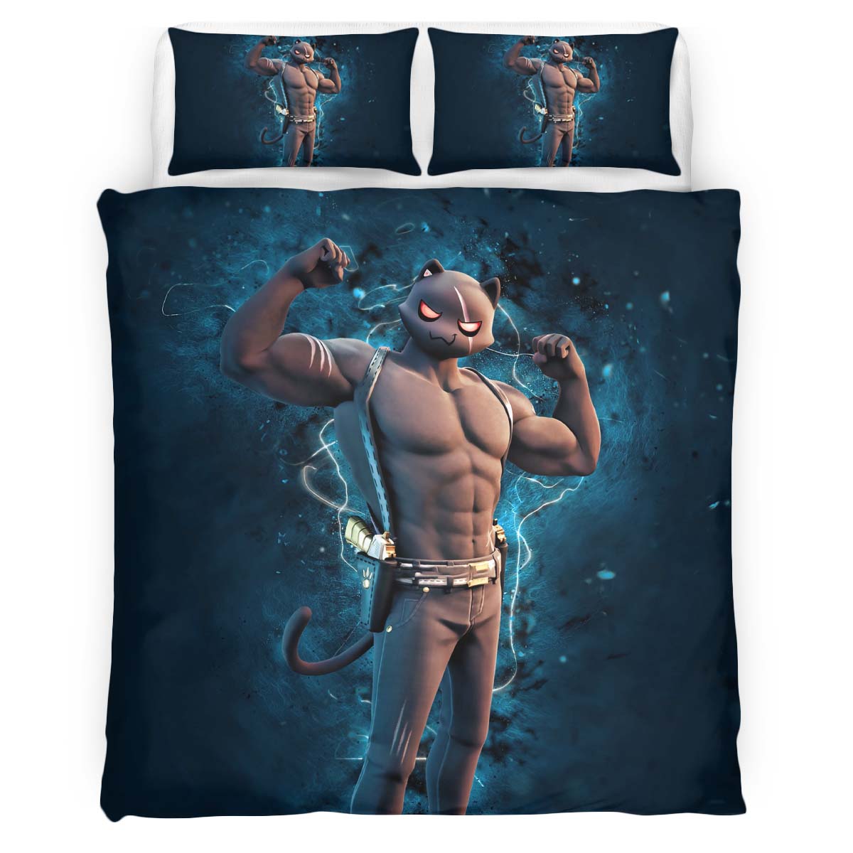 Housse De Couette Meowscles Fortnite Parure de lit Ensemble De Literie