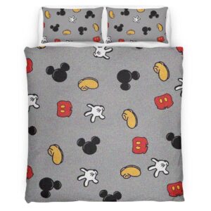 Housse De Couette Motif Mickey Mouse Parure de lit Ensemble De Literie