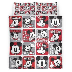 Housse De Couette Mickey Mouse et ses amis 14 Parure de lit Ensemble De Literie