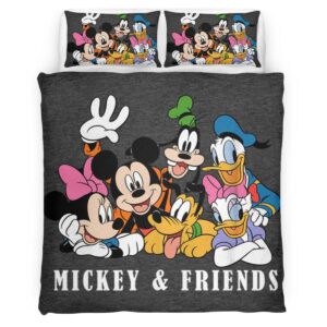 Housse De Couette Mickey Mouse et ses amis 16 Parure de lit Ensemble De Literie