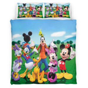 Housse De Couette Mickey Mouse et ses amis 2 Parure de lit Ensemble De Literie
