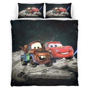 Housse De Couette Flash McQueen et Martin – Cars Parure de lit Ensemble De Literie