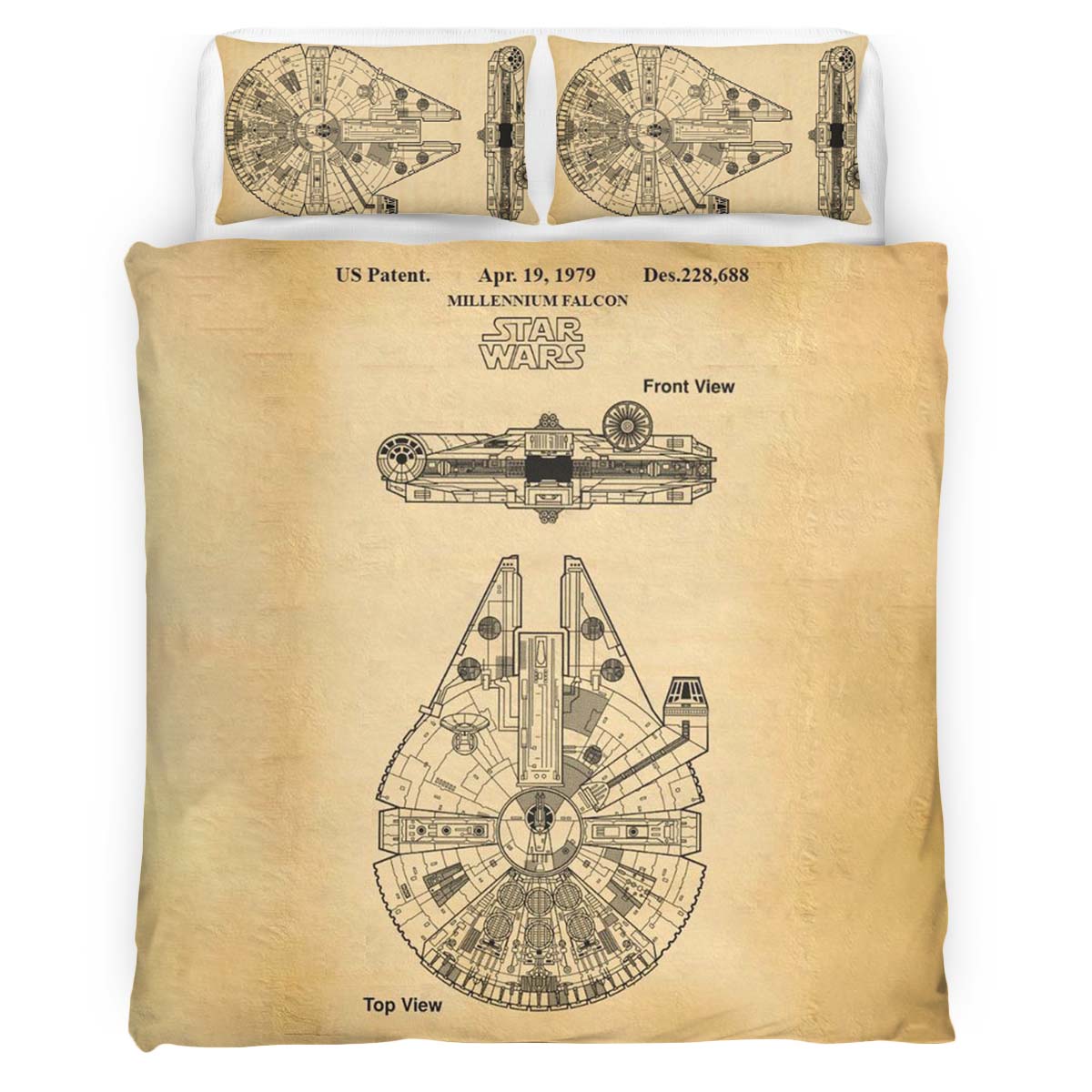 Housse De Couette Faucon Millenium Star Wars – Blueprint Parure de lit Ensemble De Literie