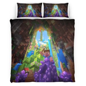 Housse De Couette Minecraft Aventure Parure de lit Ensemble De Literie