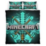 Housse De Couette Minecraft Outils de Base Parure de lit Ensemble De Literie