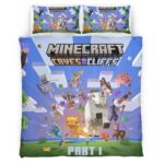 Housse De Couette Minecraft Grottes et Falaises – Partie 1 Parure de lit Ensemble De Literie