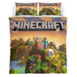 Housse De Couette Minecraft Personnages 1005 Parure de lit Ensemble De Literie