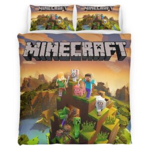 Housse De Couette Minecraft Personnages 1005 Parure de lit Ensemble De Literie