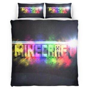 Housse De Couette Minecraft Coloré Parure de lit Ensemble De Literie