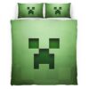 Housse De Couette Minecraft Visage de Creeper Parure de lit Ensemble De Literie
