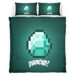 Housse De Couette Minecraft Diamant 4 Parure de lit Ensemble De Literie
