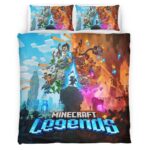 Housse De Couette Minecraft Legends Combat Parure de lit Ensemble De Literie