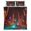 Housse De Couette Minecraft Biome du Nether Corrompu – Pigmen et Netherrack Parure de lit Ensemble De Literie