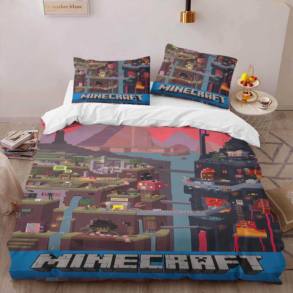 Housse De Couette Minecraft Samcube Parure de lit Ensemble De Literie – Image 2