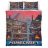 Housse De Couette Minecraft Samcube Parure de lit Ensemble De Literie