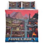 Housse De Couette Minecraft Samcube Parure de lit Ensemble De Literie