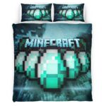 Housse De Couette Minecraft Œuf d’Apparition Parure de lit Ensemble De Literie