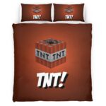 Housse De Couette Minecraft TNT Parure de lit Ensemble De Literie