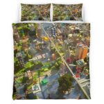 Housse De Couette Minecraft Monde 1 Parure de lit Ensemble De Literie