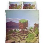 Housse De Couette Minecraft Monde 2 Parure de lit Ensemble De Literie