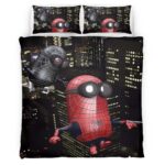 Housse De Couette Minion Spider-Man Parure de lit Ensemble De Literie
