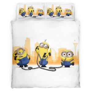 Housse De Couette Minions Appel Banane Parure de lit Ensemble De Literie