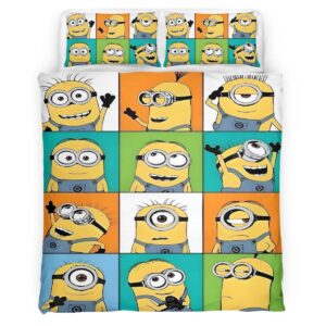 Housse De Couette Minions Expressions Parure de lit Ensemble De Literie