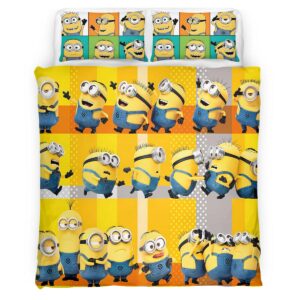 Housse De Couette Minions Personnages 01 Parure de lit Ensemble De Literie
