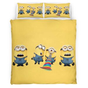 Housse De Couette Minions Personnages 07 Parure de lit Ensemble De Literie