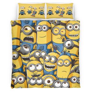 Housse De Couette Minions Personnages 08 Parure de lit Ensemble De Literie