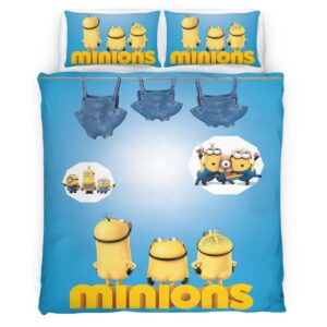 Housse De Couette Minions Personnages 12 Parure de lit Ensemble De Literie