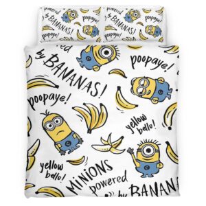 Housse De Couette Minions Personnages 18 Parure de lit Ensemble De Literie