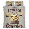 Housse De Couette Minions Powered by Bananas Parure de lit Ensemble De Literie