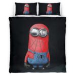 Housse De Couette Minions et Spider-Man Parure de lit Ensemble De Literie