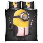Housse De Couette Minions Stuart 04 Parure de lit Ensemble De Literie