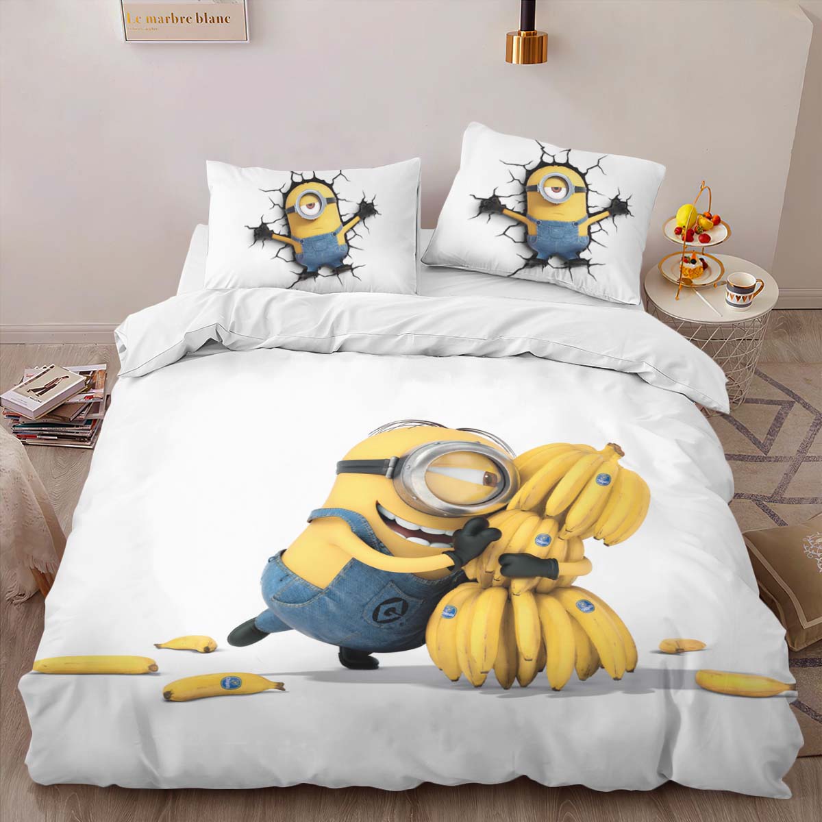 Housse De Couette Minions Stuart Parure de lit Ensemble De Literie – Image 2