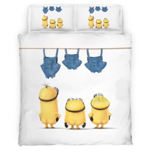 Housse De Couette Minions Bob Stuart Kevin Parure de lit Ensemble De Literie