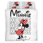Housse De Couette Minnie Mouse Disney 09 Parure de lit Ensemble De Literie