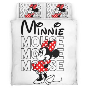Housse De Couette Minnie Mouse Disney 09 Parure de lit Ensemble De Literie