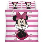 Housse De Couette Minnie Mouse Disney 17 Parure de lit Ensemble De Literie